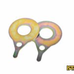 Rear trailing arm reinforcement plates for coilover spring BMW E46