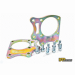 Rear drum trailing arms adapters for disc brakes with two calipers BMW E36/5