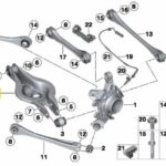 Rear lower camber arms (made of aluminium) BMW F2x, F3x